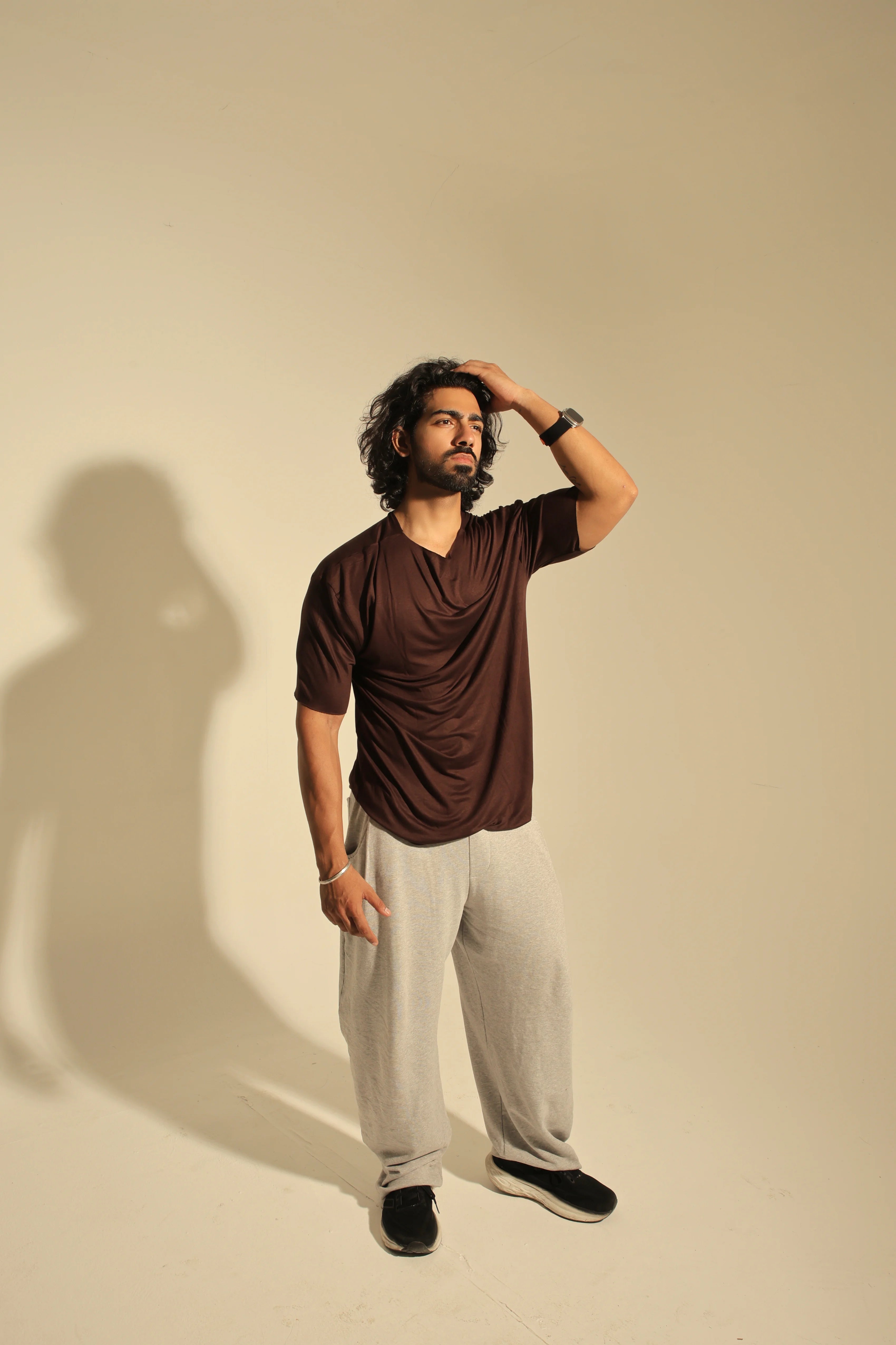 Pleated Baggy Joggers