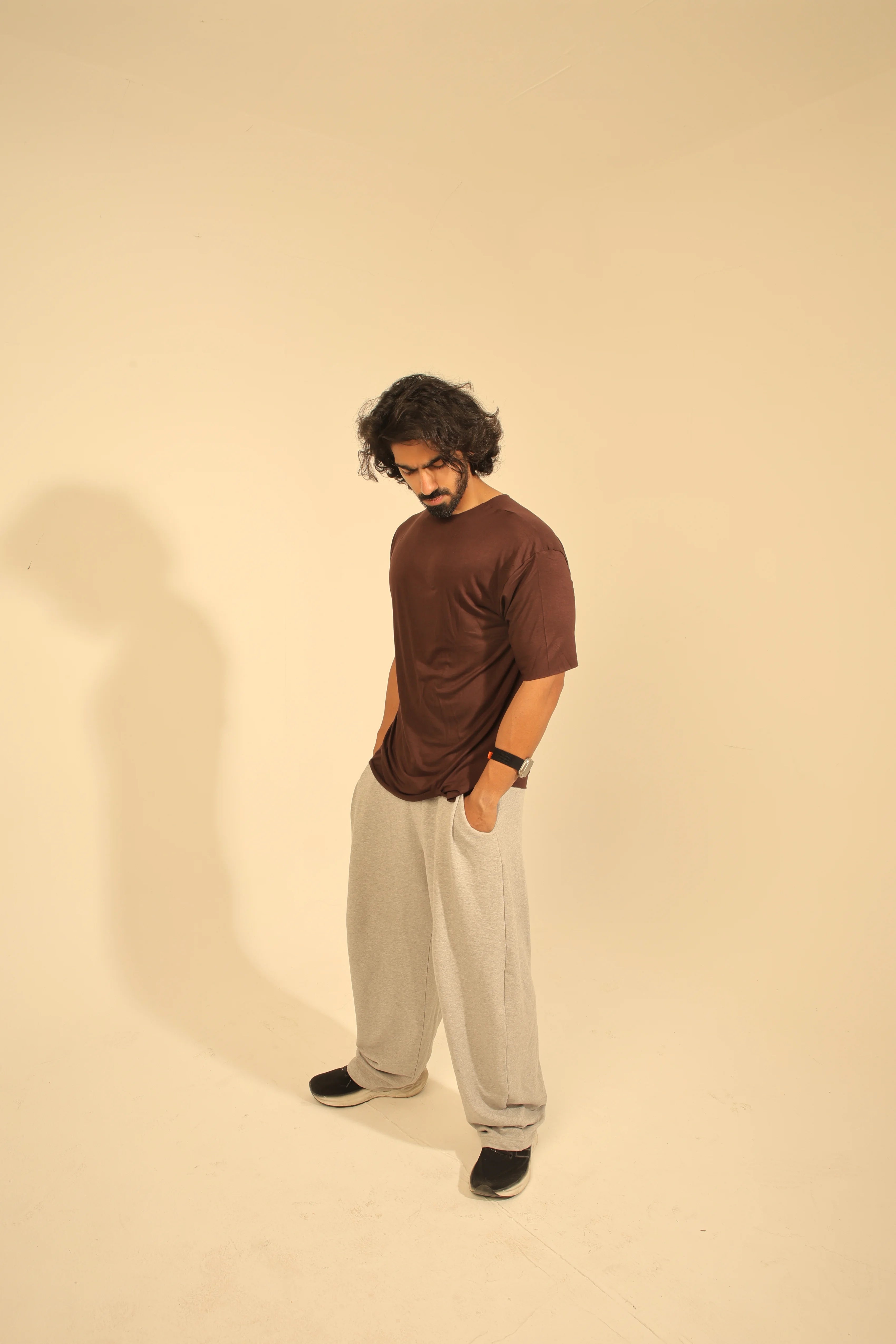 Pleated Baggy Joggers