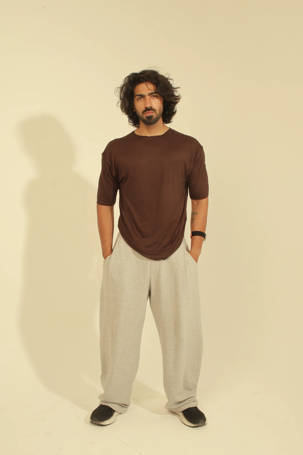 Pleated Baggy Joggers
