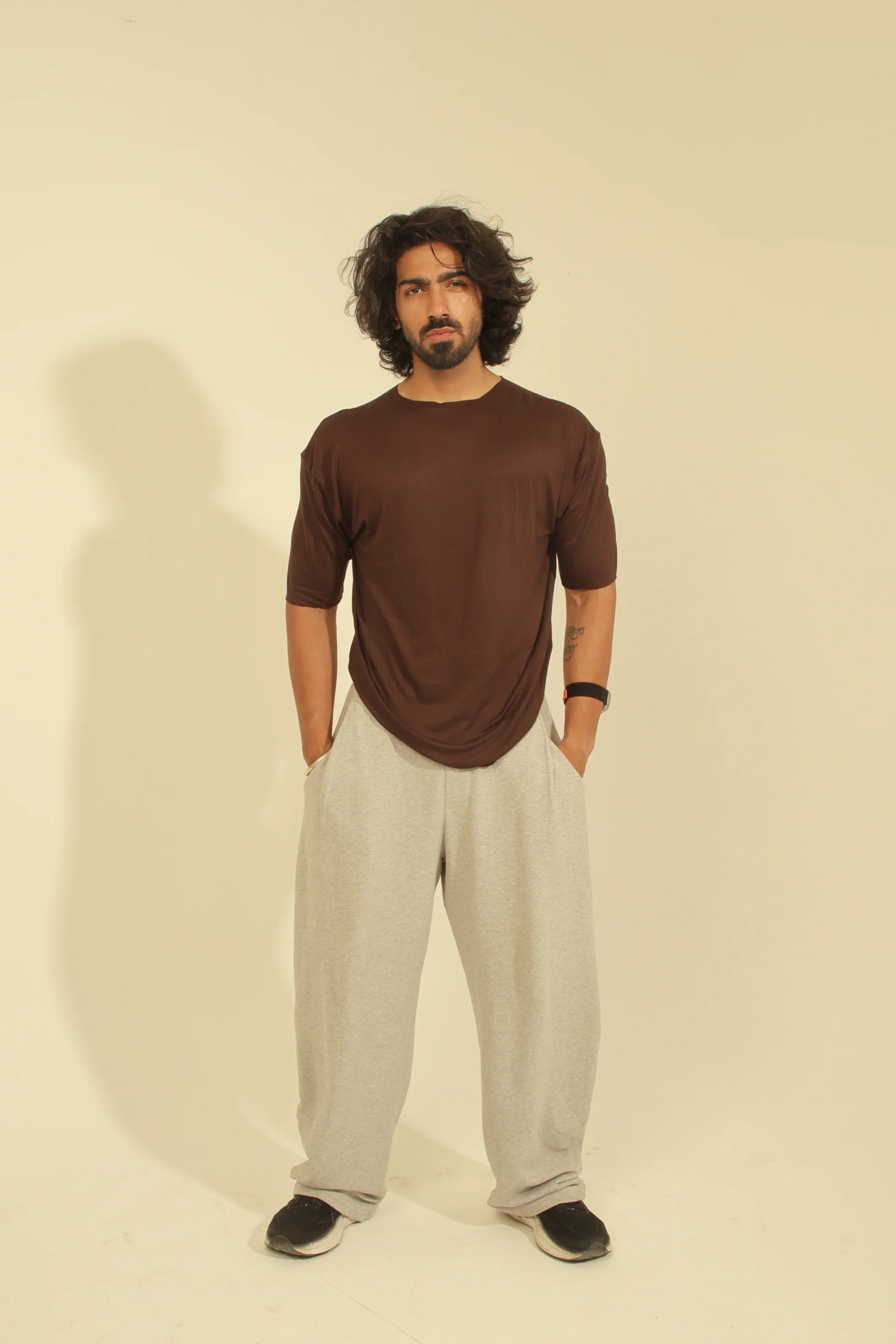 Pleated Baggy Joggers
