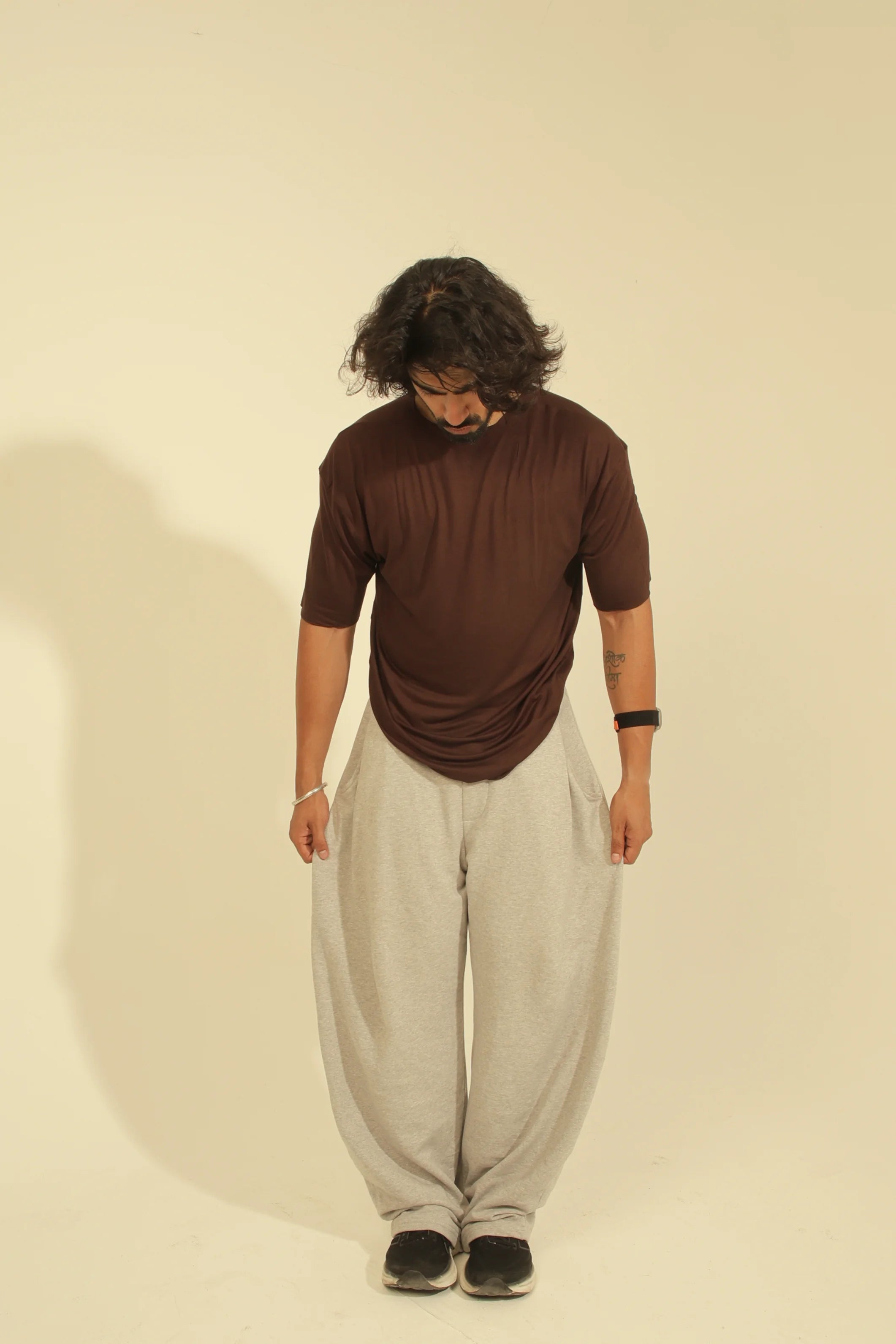 Pleated Baggy Joggers
