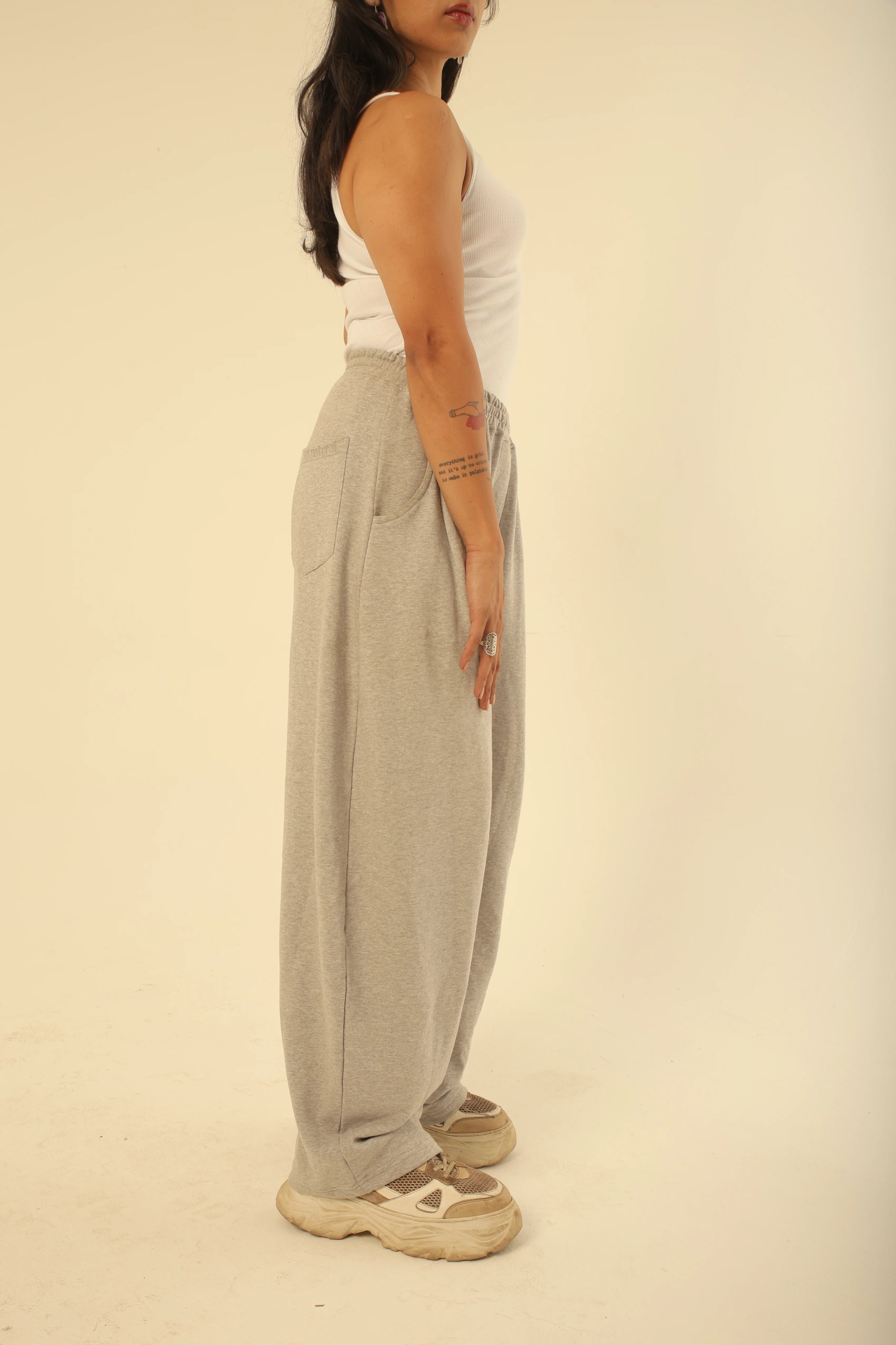 Pleated Baggy Joggers